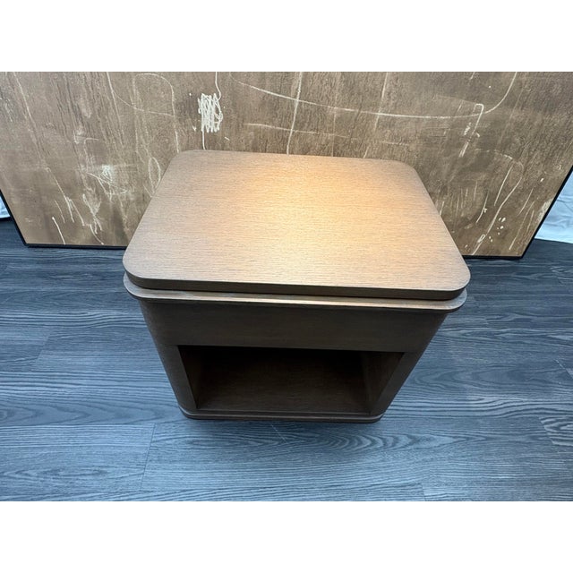 Rh Ligné Open Nightstand 26" – Brown Brushed Oak For Sale - Image 11 of 18