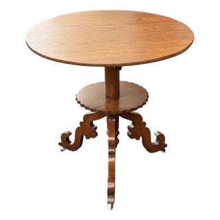 Antique 19th Century Walnut Victorian Wine Table For Sale