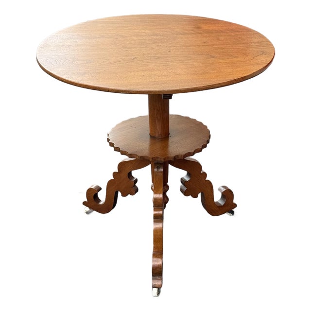 Antique 19th Century Walnut Victorian Wine Table For Sale