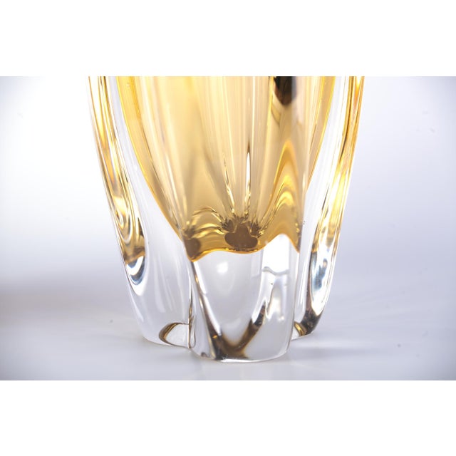 Glass Glass Vase by Josef Hospodka for Sklarny Chribska, Czech, 1970s, Set of 2 For Sale - Image 7 of 15