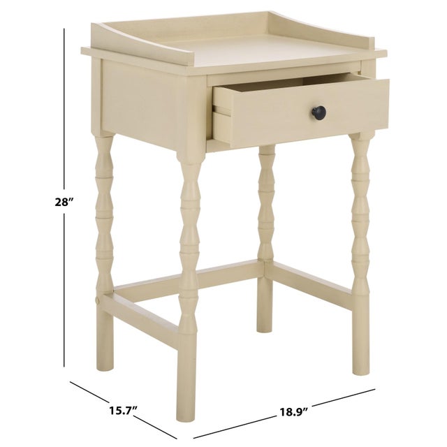 Contemporary Astroth Accent Table in Sand For Sale - Image 3 of 9
