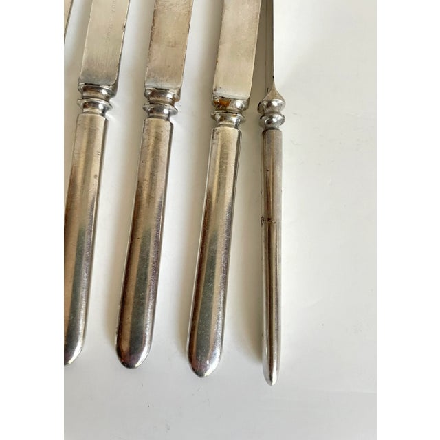 Set of 6 Reed & Barton Silver-Plated Appetizer Knives For Sale In Los Angeles - Image 6 of 8