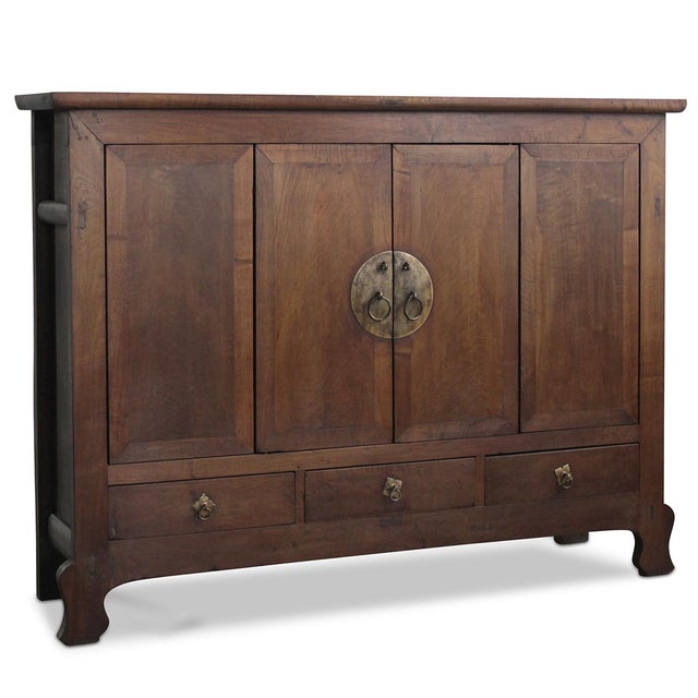 Large Walnut Storage Cabinet For Sale - Image 3 of 7
