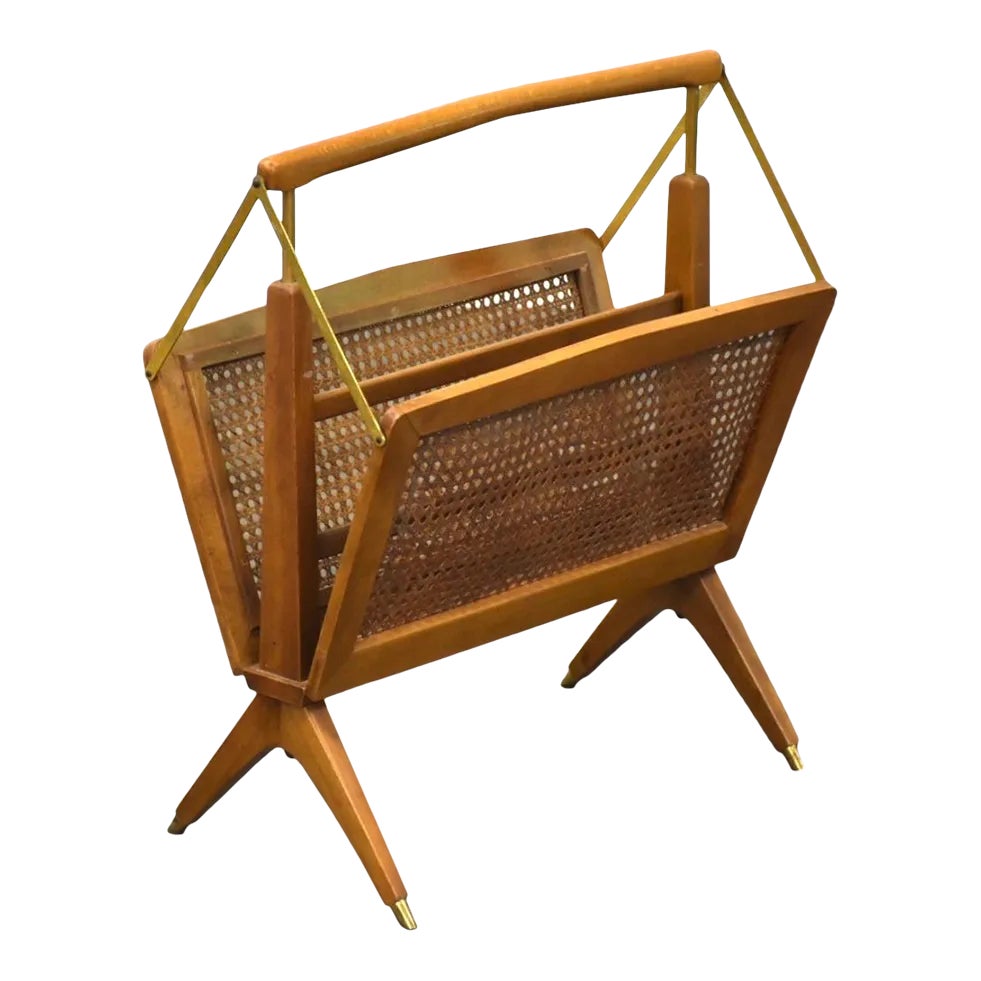 Italian Magazine Rack by Cesare Lacca | Chairish