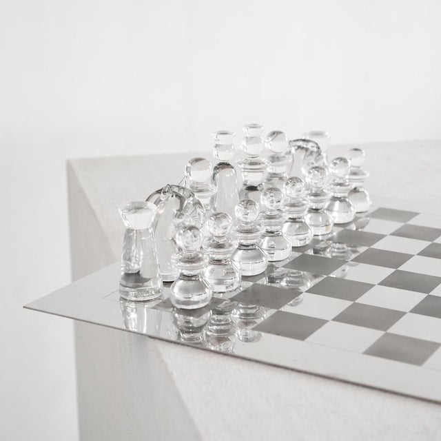 Murano Glass Chess Set by Gino Cenedese, 1960s, Set of 33 For Sale - Image 6 of 18