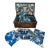 Kim Seybert Cobalt and White Chinoiserie Picnic Basket - 30 Pieces For Sale