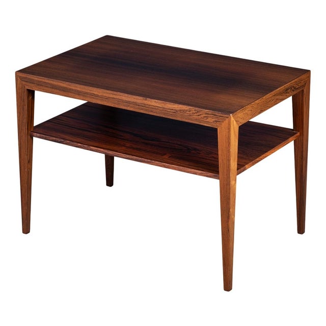 Brown Rosewood Side Table by Severin Hansen, 1950s For Sale - Image 8 of 8