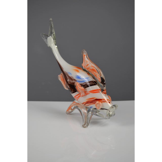 Red Murano Glass Fish Sculpture, 1960s For Sale - Image 8 of 12