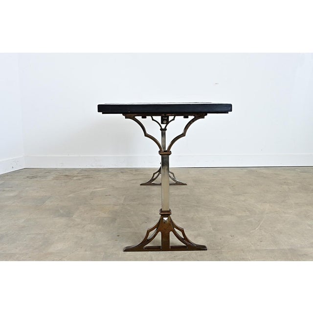 French Circa 1920 Slate and Iron Console Table For Sale In Baton Rouge - Image 6 of 16