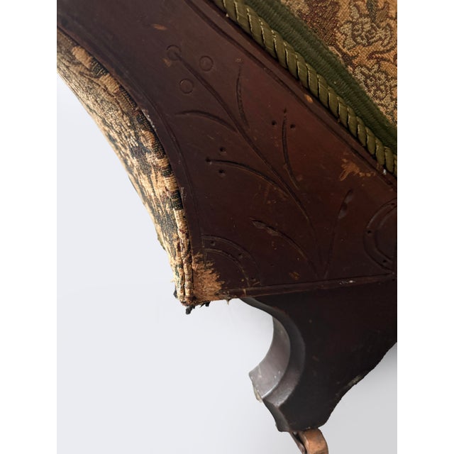 Wood Early 20th Century Victorian Pull Out Sleeper Fainting Chaise For Sale - Image 7 of 7