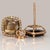 Metal Golden Sheen Sapphire Earrings With Natural Diamond Accents in Solid 14k Gold, Pair For Sale - Image 7 of 7