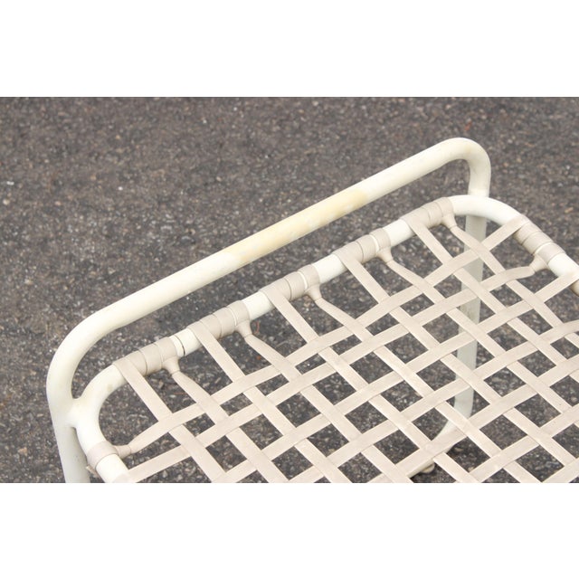 Brown Jordan Vintage Pair 'Lido' Aluminum Outdoor Patio Stools or Ottomans For Sale - Image 12 of 12