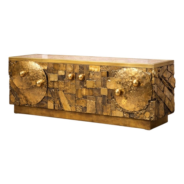 Handcrafted Brass and Bronze Credenza from Justfurnituress SRL For Sale