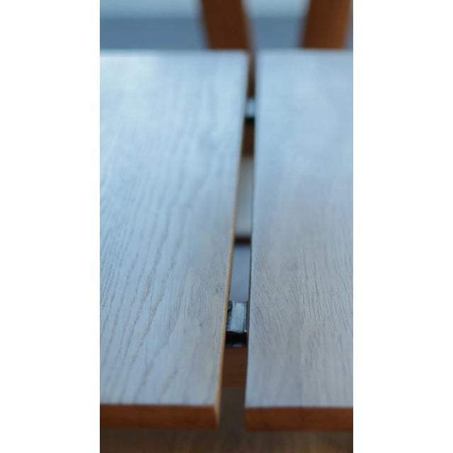 Communal Table and Two Chairs by Olgierd Szlekys and Władysław Wincze, Ład Cooperative, Poland, 1950s, Set of 3 For Sale - Image 4 of 10