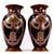 Enamelled Black Basalt Baluster Vases in the style of Christopher Dresser, Set of 2 For Sale - Image 3 of 17