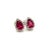 Natural Pink Tourmaline Diamond Stud Earrings 14k W Gold 2.02 TCW Certified For Sale - Image 9 of 18
