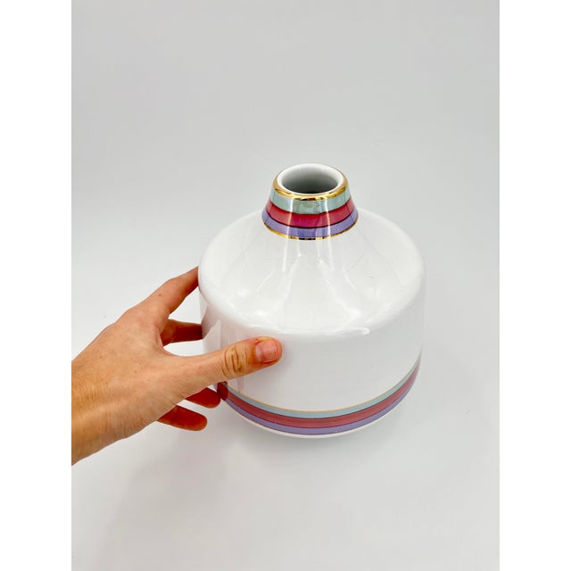 Pink Vintage Italian Ceramic Vase by Nazareno Picchiotti from Deruta, 1970s For Sale - Image 8 of 15