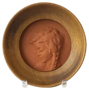 Girl with Braid Terracotta Relief by Koos Van Der Kaaij, 1950s