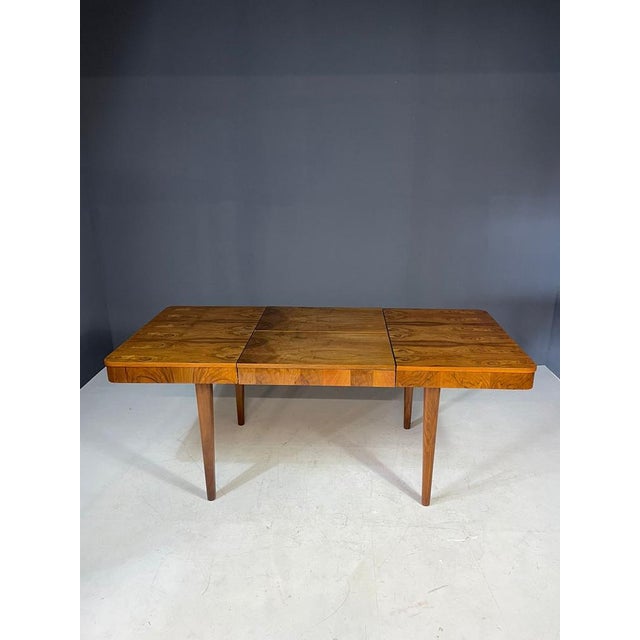Brown Extendable Dining Table from Jindřich Halabala, Czechoslovakia, 1950s For Sale - Image 8 of 14