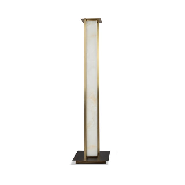 Washington Floor Lamp in Alabaster by Porus Studio For Sale - Image 9 of 10