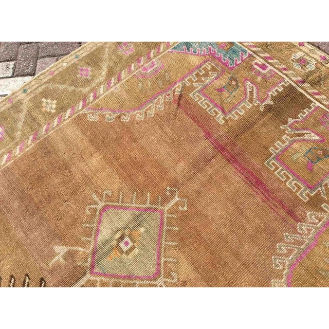 1950s Modern Looks - Vintage Handmade Turkish Rug Runner - 66" X 166.5" For Sale - Image 5 of 12