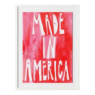 Made In America by Virginia Chamlee in White Frame, Medium Art Print For Sale