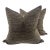 Brown Velvet Pillows- A Pair For Sale