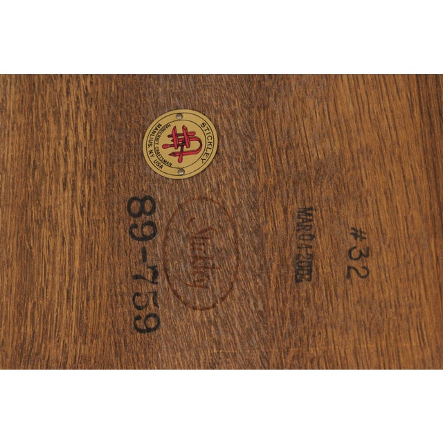 Stickley Spindle Side Glass Top Coffee Table For Sale - Image 12 of 12