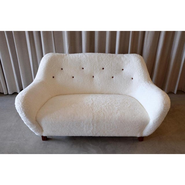 Swedish Sheepskin Sofa, 1950s For Sale - Image 9 of 14