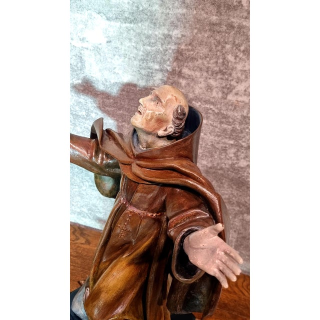 Dutch Artist, Holy Statue of Francis of Assisi, 18th Century, Wood For Sale - Image 13 of 15