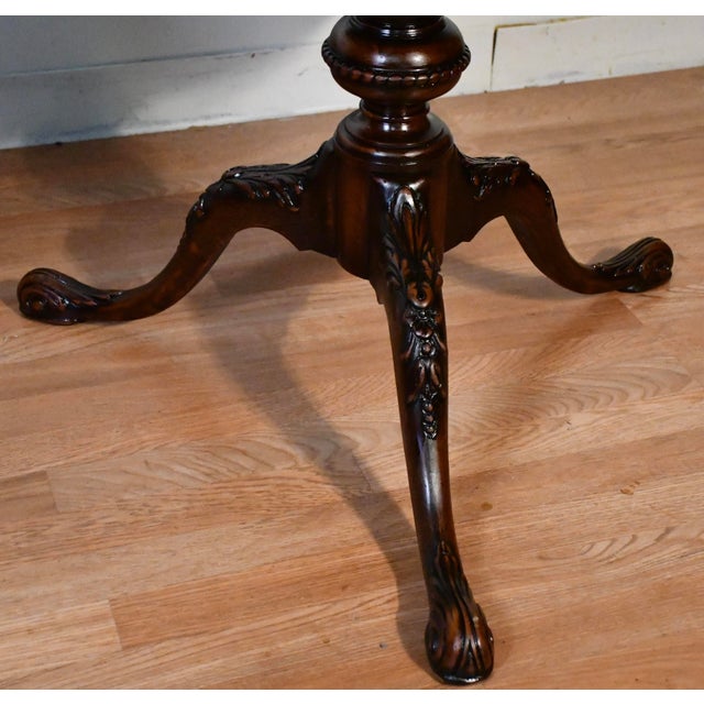 1930s Weiman English Regency Mahogany & Leather Top Pair Side Tables End Tables For Sale - Image 15 of 17