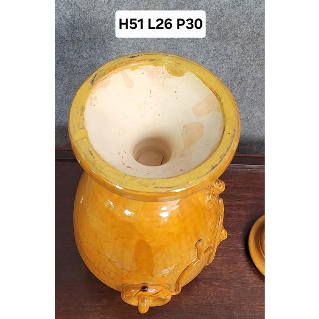 Large Glazed Ceramic Vase For Sale - Image 6 of 7