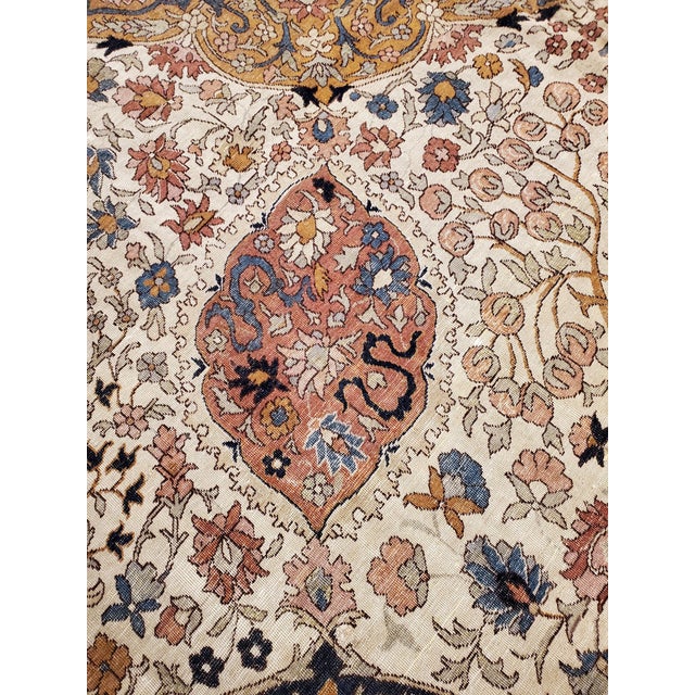 Extremely Fine Antique Sivas Handmade Carpet, Red and Green, All-over Design For Sale - Image 9 of 11