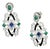 Natural Malachite, Kyanite & Diamond Earring in 18k Gold For Sale