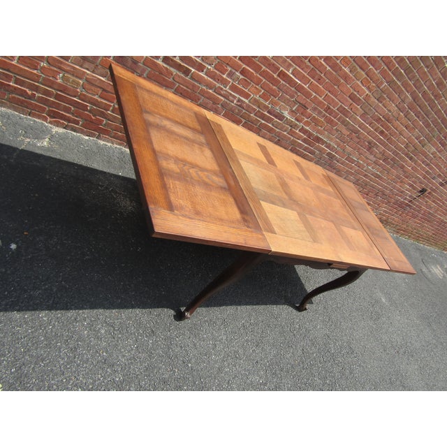 Early 21st Century Antique French Oak Draw Leafe Table 1900s For Sale - Image 5 of 9