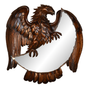 19th Century Hand-Carved Eagle Mirror From France