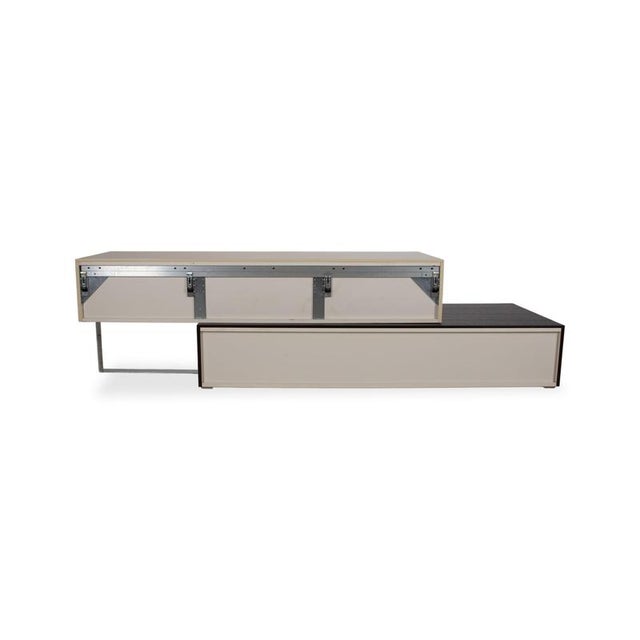 Cream and Black Wood and Chrome Sideboard from Misura Emme For Sale - Image 14 of 16