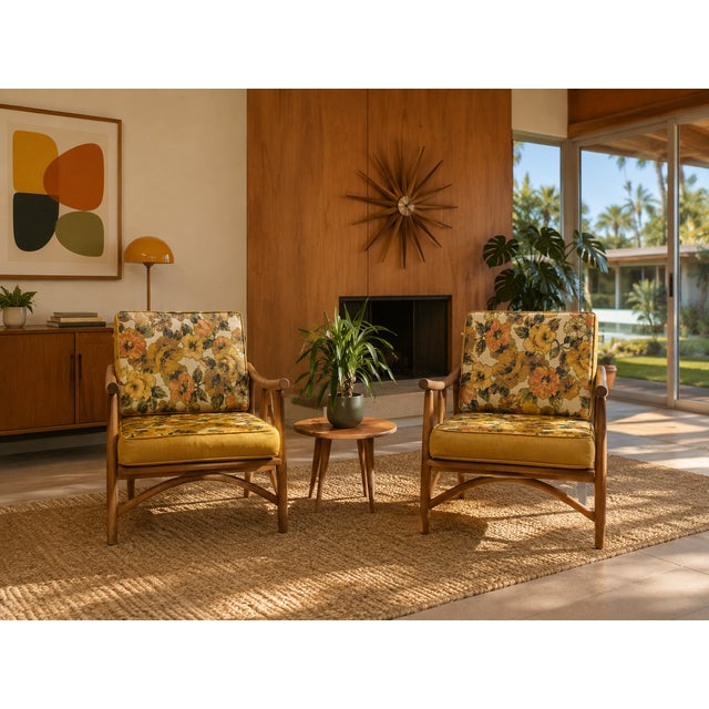 Pair of Vintage Rattan Bamboo Armchairs by Crown Casual Furniture Corp. For Sale - Image 11 of 11