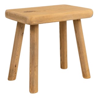 20th Century French Primitive Wooden Stool For Sale