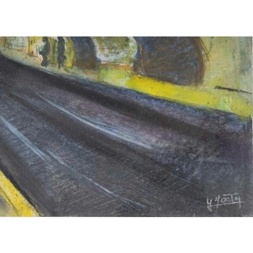 Y. Jastoy, Feb. 99, Subway Platform, Drawing on Paper For Sale - Image 6 of 8