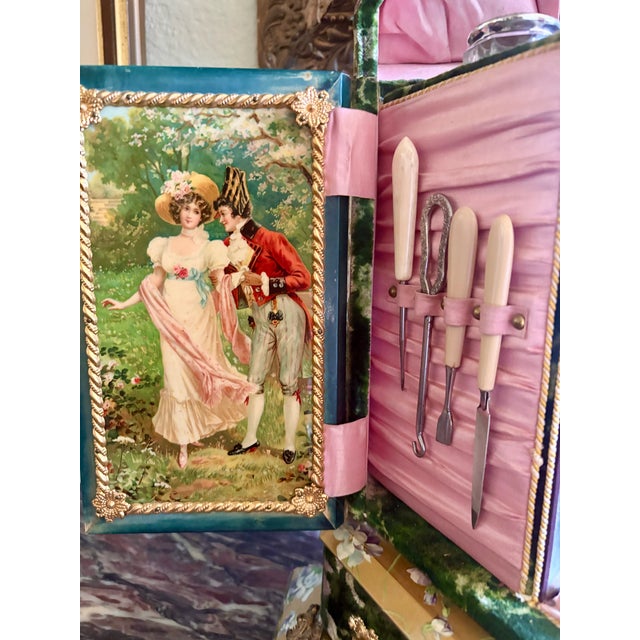 Late 19th Century Magnificent Large Antique Gilded Age Victorian Lady’s Vanity Music Box For Sale - Image 5 of 16