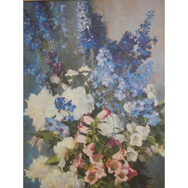 Paint Laura Hills Oil on Canvas Still Life Flowers Signed For Sale - Image 7 of 12