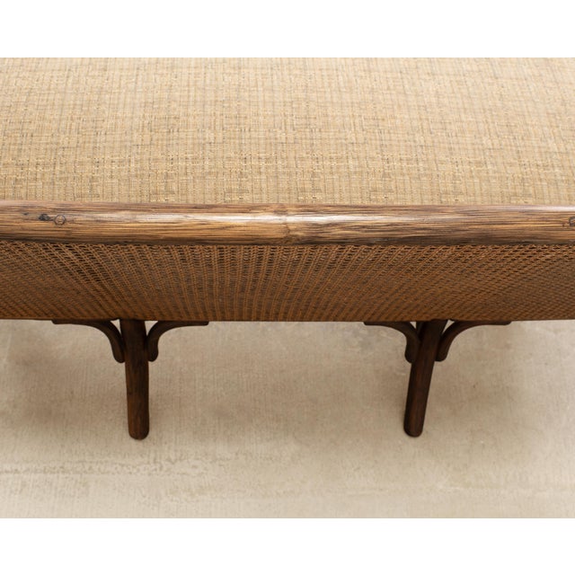 McGuire Organic Modern Rattan Double-Cane Panel Sofa Settee For Sale - Image 16 of 18