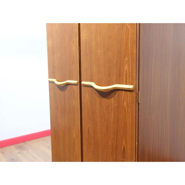Brown Mid Century Modern Vintage Teak Double Armoire Wardrobe by Stonehill Danish Style For Sale - Image 8 of 13