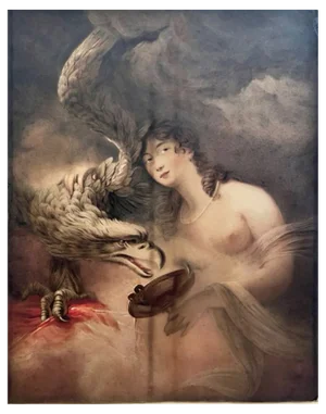 Jean Francois Marie Huet Villiers, Goddess Hebe, 1810, Original Pastel Drawing