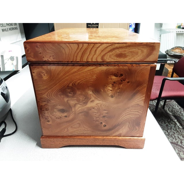 Italian Agresti Italian Burl Briarwood Jewelry Chest For Sale - Image 3 of 12