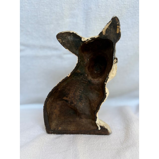 1930s White Scottie Dog Cast Iron Door Stop For Sale - Image 4 of 12
