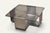 Coffee Table in Brushed Steel and Smoked Glass, 1970s For Sale - Image 11 of 14