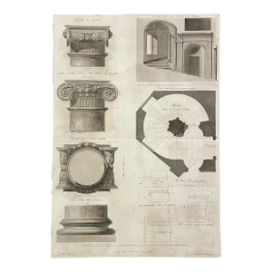 18th Century Villa Giulia Italian Architectural Engraving