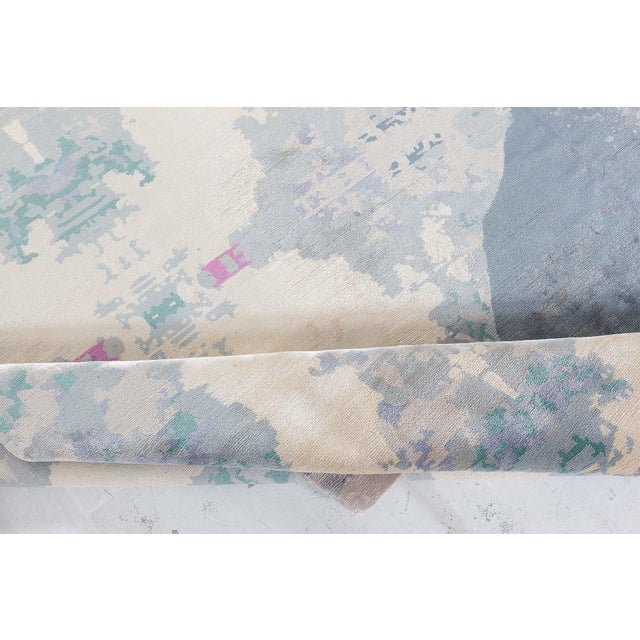 Modern Eskayel Jangala Abstract Green Hemp Rug by Doris Leslie Blau For Sale - Image 4 of 7